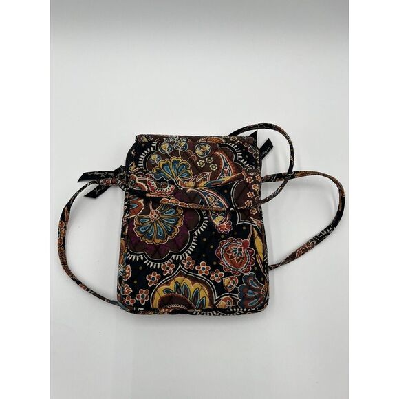 Vera Bradley Bittersweet Flower Red Gold Yellow Orange Crossbody Bag Purse - Picture 5 of 6